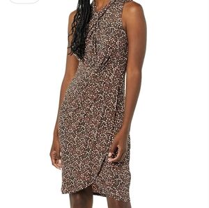 Amazon Essentials Brown Floral Sheath Dress